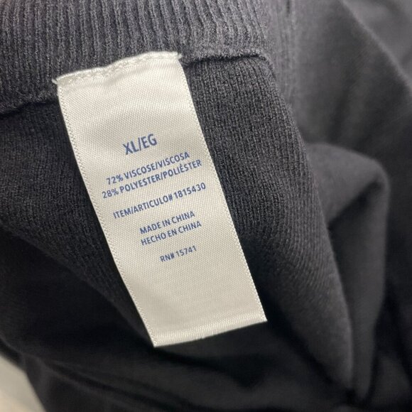 NEW Splendid Women's XL Black Wide-Leg Lounge Knit Pants Viscose Blend - Picture 9 of 11